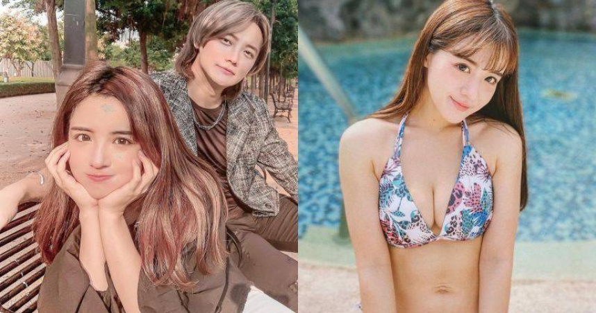 阿沁小14歲的嫩妻花花是網紅模特兒，在2024年曾因持有大麻遭逮，阿沁當時驗尿自清否認吸毒。（圖／翻攝自IG@flora_li_flora）