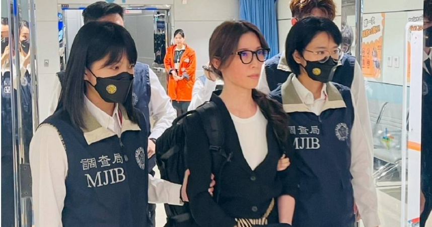 貴婦奈奈清晨抵達桃園國際機場。（圖／調查局提供）