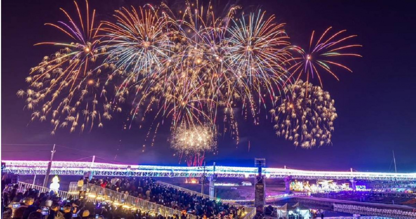 2025雙十國慶焰火首度在南投登場，16日晚間8時將試放300顆焰火彈，當晚進行交通動線進行演練。（圖／南投縣政府提供）