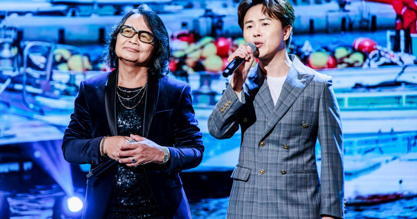 沈文程（左）與陳孟賢20年前在小琉球有一面之緣。（圖／中視提供）