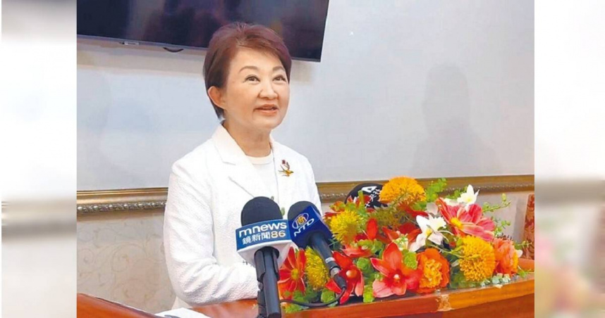 台中市長盧秀燕於議會備詢，針對能源政策與電力穩定議題表達看法。（圖／台中市政府提供）