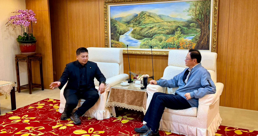 國民黨宜蘭縣長參選人吳宗憲近日拜會桃園市長張善政，就區域治理與跨縣市合作進行交流。（圖／吳宗憲辦公室提供）