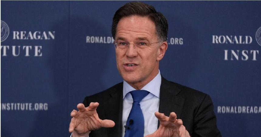 北大西洋公約組織（NATO）秘書長呂特（Mark Rutte）。（圖／達志／美聯社）