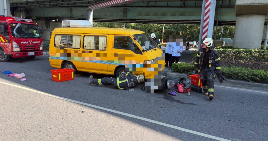 中華電信工程車擦撞機車　女騎士「捲車底」傷重不治