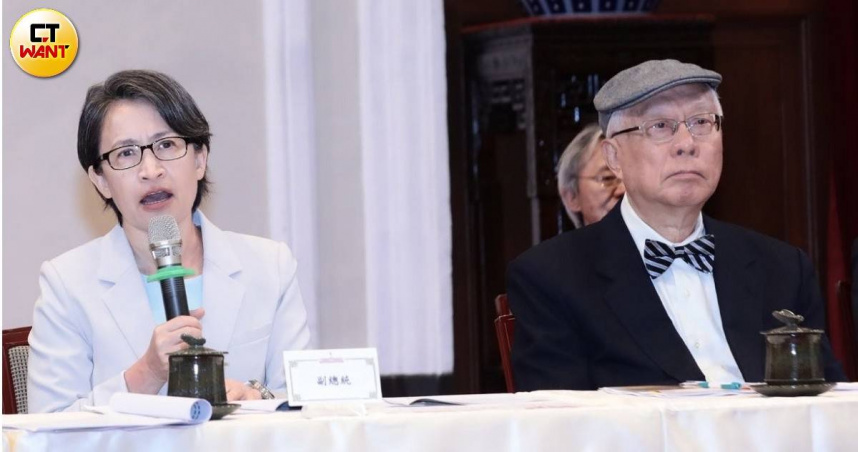 副總統蕭美琴與監察院長提名人陳永興（圖／周志龍攝）
