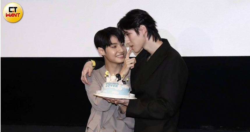 王君豪與成晞合作BL劇《秘密關係》，親密互動十分自然。（圖／侯世駿攝）