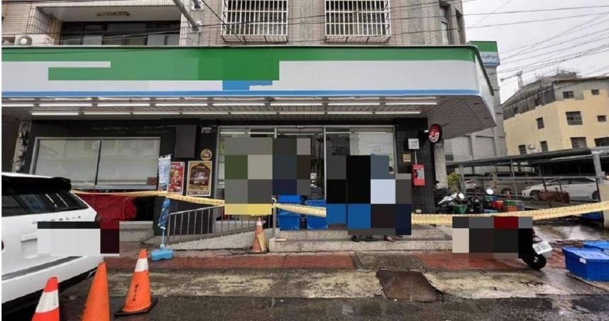 今（4）日上午，台中市豐原區發生凶殺命案。57歲詹姓男子在超商外遭人持刀砍傷，嚴重失血，送醫後不治。（圖／翻攝畫面）