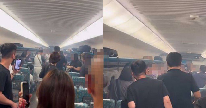 日前高鐵南下681車次列車車廂冒濃煙，疑乘客行動電源自燃，並造成3乘客遭燙傷。台灣高鐵公司即起加強宣導車廂內使用行動電源須知。（資料照／網友@lahang.__授權提供）