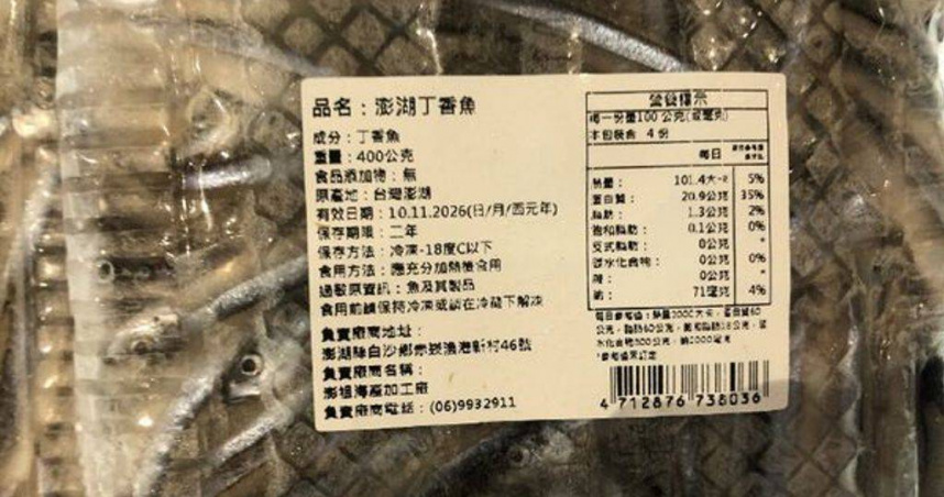 澎祖海產加工廠的「澎湖丁香魚」檢出重金屬鎘超標。（圖／食藥署提供）