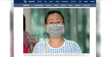 逛新加坡商場不戴口罩!故意朝保全打噴嚏 台女遭判11週監禁