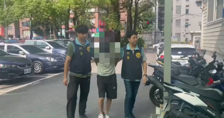 警方接獲報案後於1小時內逮捕犯嫌，成功幫女大生找回機車。（圖/翻攝畫面）