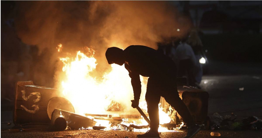 北愛爾蘭反移民騷亂。（圖／達志／美聯社）