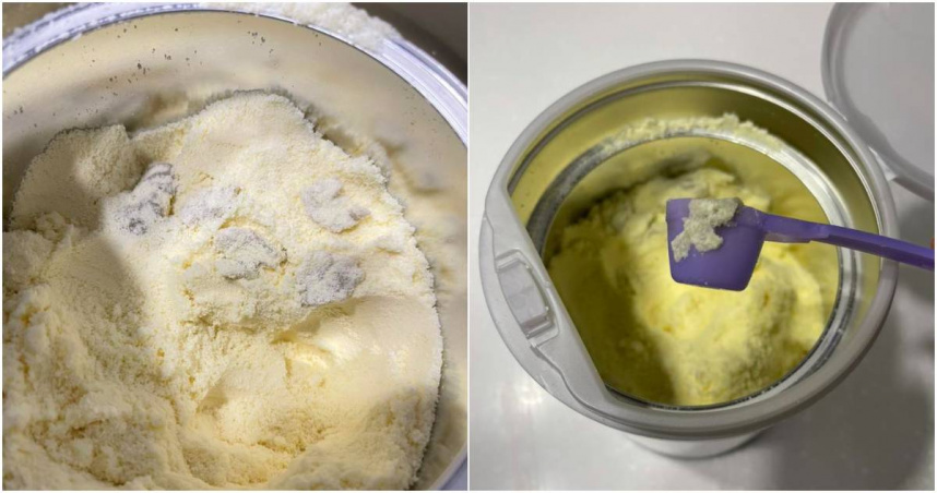 一名媽媽發文透露，她花了1780元買的頂級奶粉，竟出現不明「深褐綠色塊狀異物」，自己才1個多月大的寶寶已經喝下肚，讓她相當擔憂。（圖／擷取自Facebook／快樂寶寶～教養、育兒媽媽經）