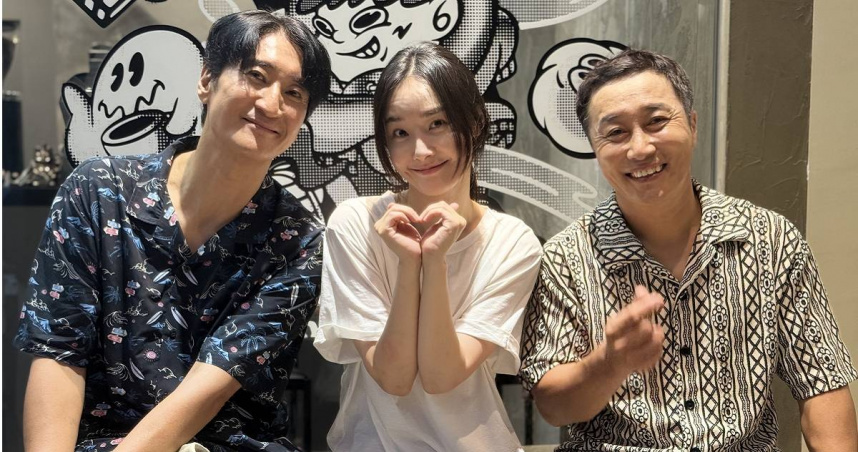 韓星申鉉濬（左起）、裴優熙、金炳萬將赴台中拍攝電影《懸賞令》。（圖／童心娛樂提供）