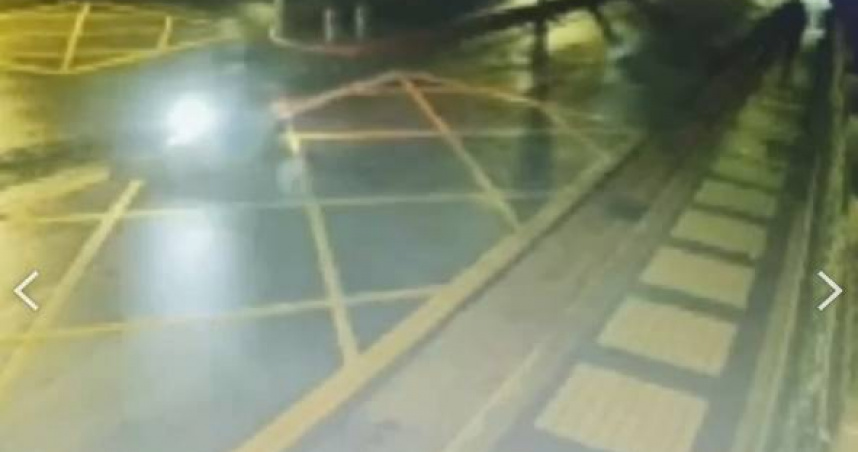 嫌犯犯案後逃逸畫面。（圖／翻攝畫面）
