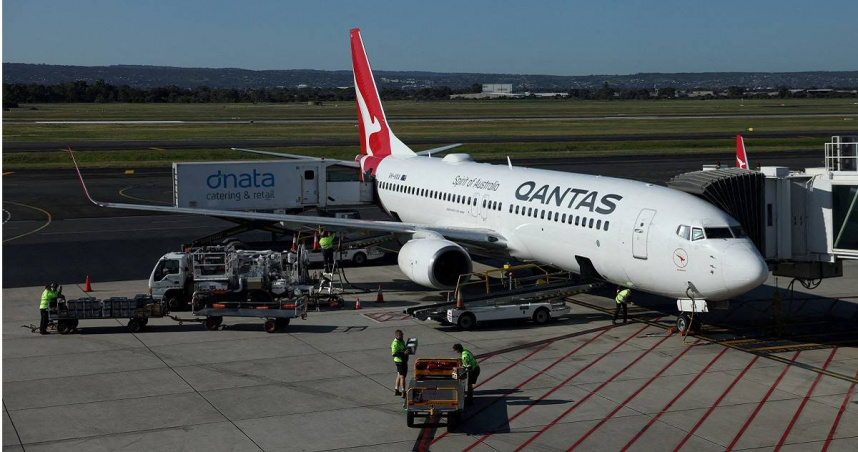 澳洲航空（Qantas）一架波音787客機航班爆蟲蟲危機。圖為示意圖，非當事飛機。（圖／達志／路透社）