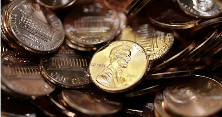 美國總統川普宣布廢除1美分硬幣。（圖／達志／美聯社）