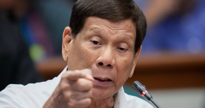 菲律賓前總統杜特蒂（Rodrigo Duterte）。（圖／達志／美聯社）