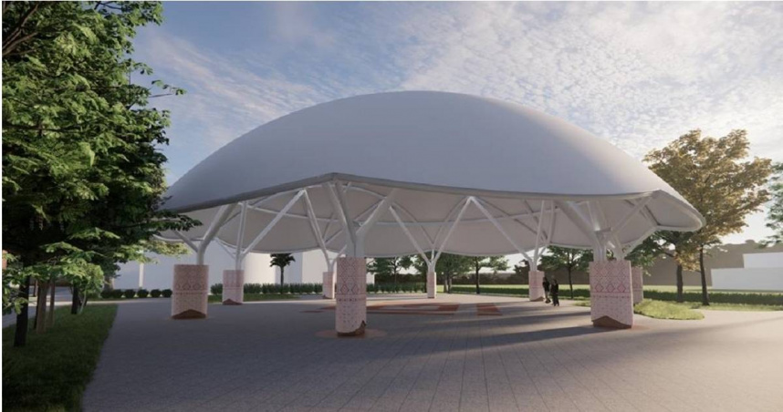 新北市深化都會區原住民族文化傳承，成立提供原住民族舉辦歲時祭儀活動的廣場，今年中開工，預計年底完工。（圖／新北市原民局）