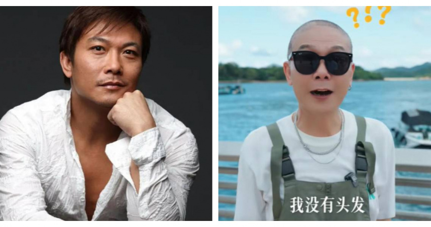 錢小豪在抖音影片中露面，否認罹癌傳聞，笑稱光頭是為了護理頭皮。（圖／翻攝自微博、抖音）