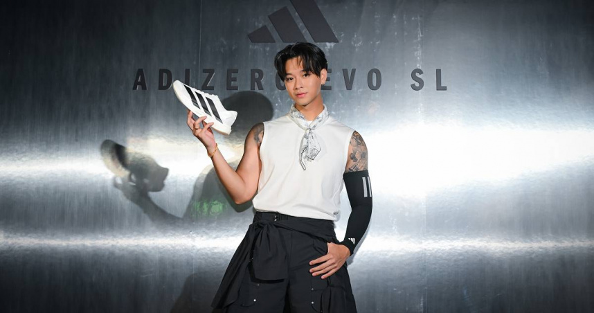 創作才子高爾宣OSN詮釋adidas ADIZERO EVO SL「For you to run in. Or not.跑很行，不跑也型」的精神（圖／adidas提供）。