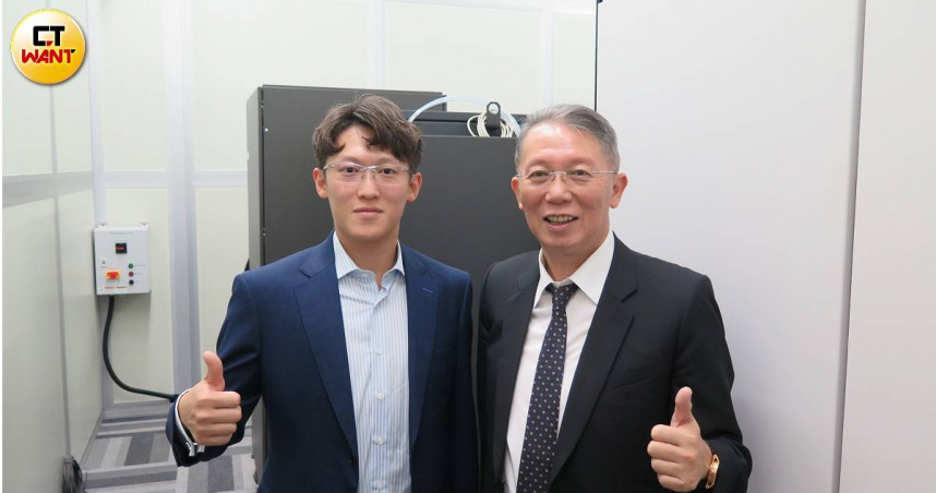 汎銓董事長柳紀綸與美國子公司CEO柳淳浩。（圖／陳曼儂攝）