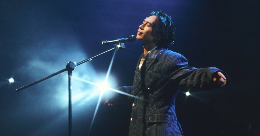 柏霖一連帶來多首高難度歌曲，讓全場沈浸在他的超強實力歌聲中。（圖／索尼音樂提供）