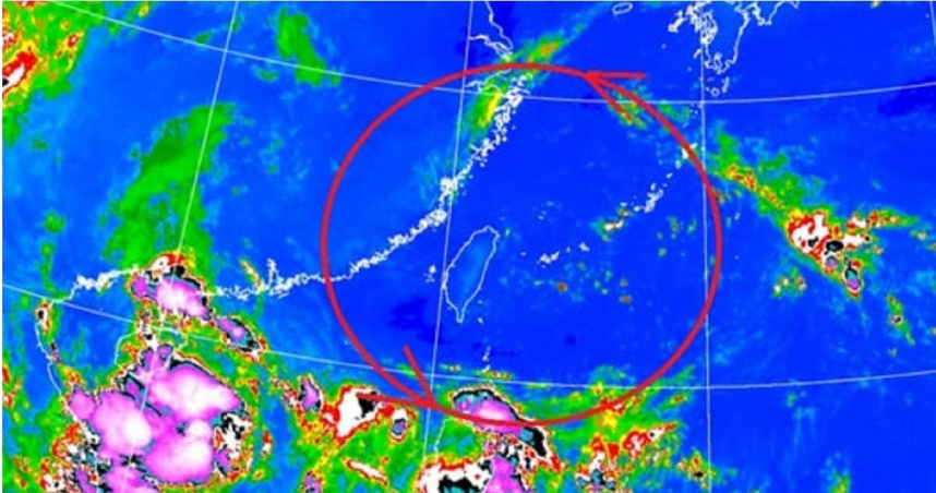 今早6時10分的衛星雲圖。（圖／翻攝自Facebook／鄭明典）