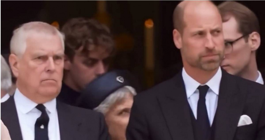 安德魯王子（左）、威廉王子（右）。（圖／翻攝自X平台／Chris Ship）