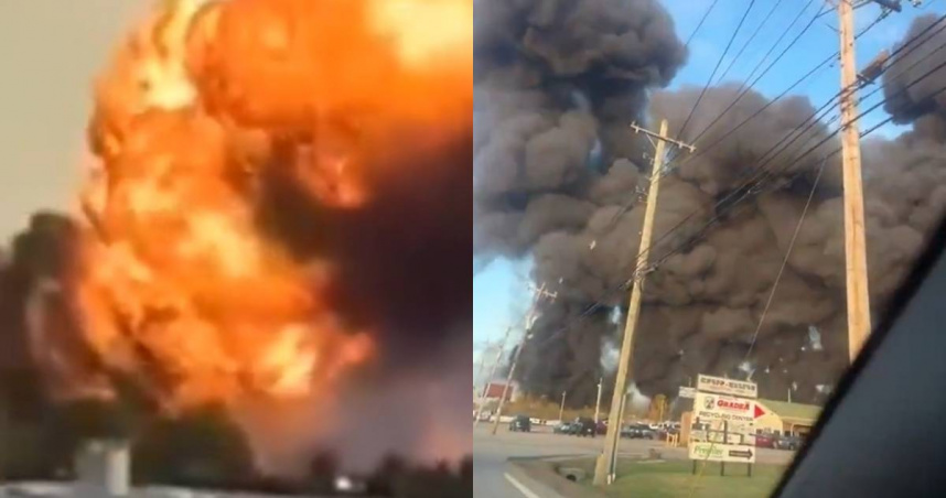 一架隸屬於UPS航空的麥道MD-11貨機在肯塔基州路易維爾國際機場（Louisville Muhammad Ali International Airport）附近墜毀。（圖／翻攝自X）
