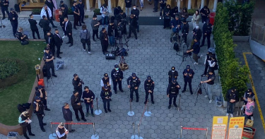 吳敦告別式，警方因考量現場可能出現幫派成員聚集情形，事前即啟動專案維安部署。（圖／大安分局提供）