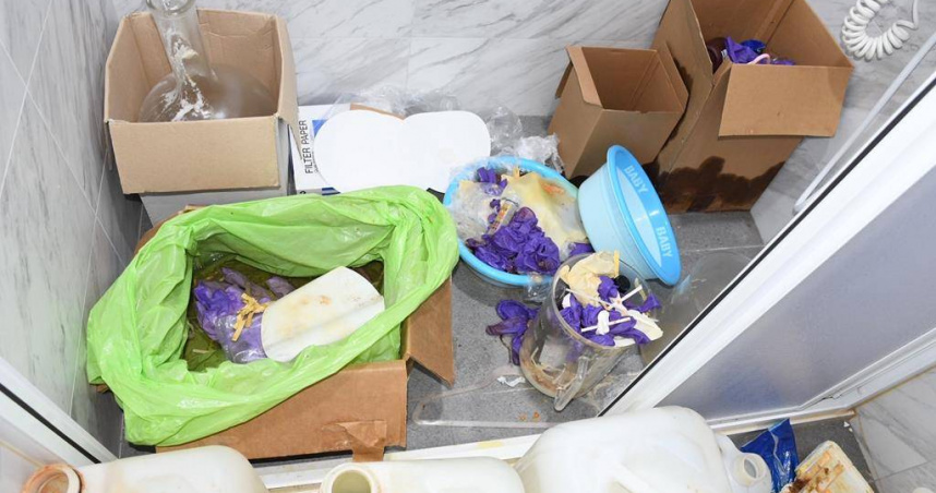 香港製毒師跨海闖台撈金！兼差當車手被逮　欠房租意外炸出毒窟
