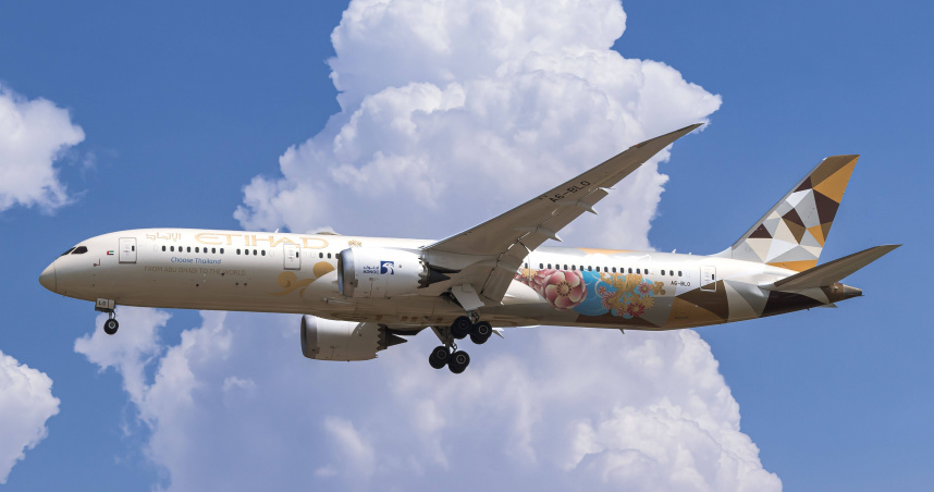 阿提哈德航空（Etihad Airways）在機上廣播「中國台灣」惹怒台灣人。（示意圖／Pexels）