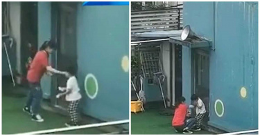 影/狠甩3巴掌!幼稚園老師惡行曝光 幼童雨中慘哭好心疼