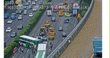國道又傳車禍!機車騎士誤闖國1 引發9車連環撞