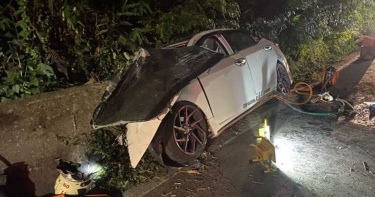 疑夜間視線不佳自撞 五指山車禍1死4傷