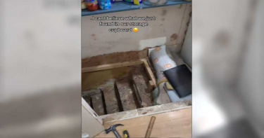 女網友發現家藏巨大地下室 滿地碎石如《厲陰宅》場景網:快逃啊