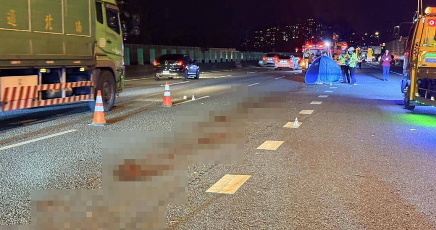 國1新竹段奪命車禍！一人遭「8車輾斃慘死」