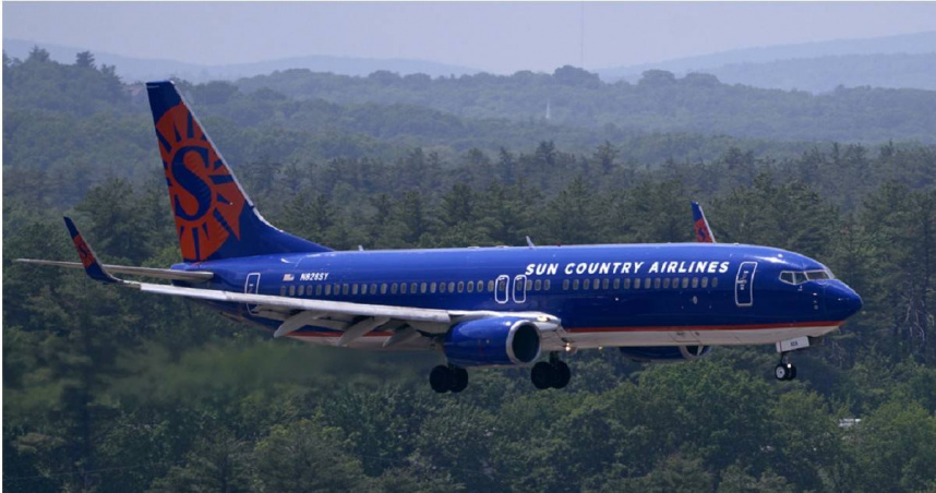 陽光國際航空班機臨時轉降芝加哥奧黑爾機場，事發後順利完成後續航程。（示意圖／達志／美聯社，下同）