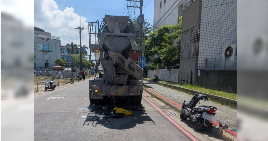 水泥車巷內倒車釀悲劇！　台南女大生騎車上課遭輾斃