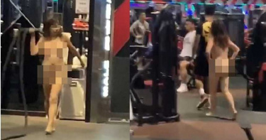 獨/裸女三點全露大鬧WORLD GYM 健美小鮮肉制止遭咆嘯