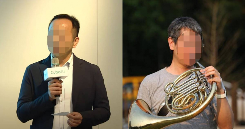 雲云科技董座曾志新（左）持刀砍死梁姓技術長（右）。（圖／翻攝自「CuboAi 智慧寶寶攝影機」YT、當事人臉書）