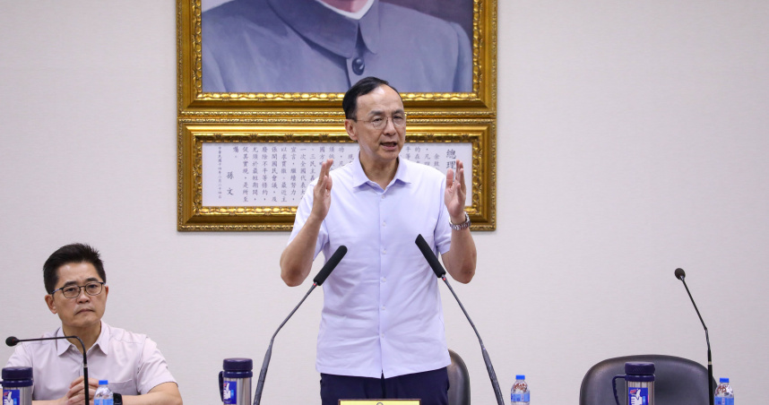 朱立倫表示，國民黨協商大門敞開，哪天如果朝野協商有共識，朝野對談仍有可能登場（圖／國民黨提供）