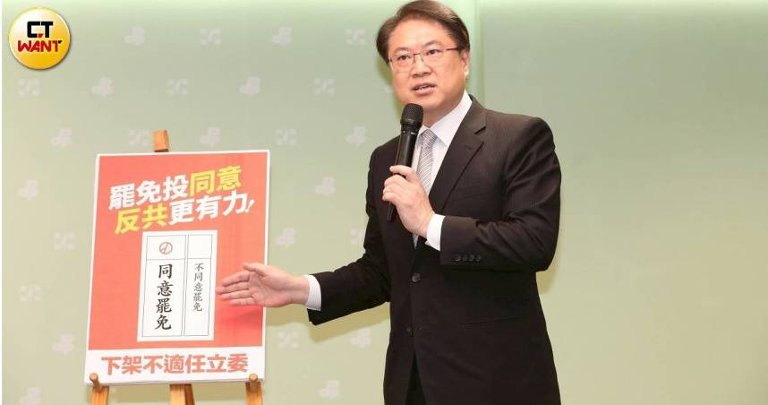 民進黨秘書長林右昌20日表示，罷免是愛國行動，希望愈來愈多民眾了解罷免投票對台灣民主是如此重要及關鍵。（圖／劉耿豪攝）