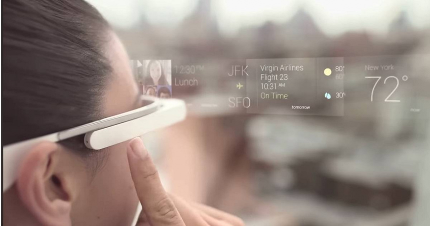 Google傳已完成首款AI智慧眼鏡的研發工作。(圖/摘自Google Glass)