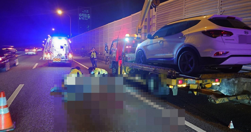 國道一號昨晚發生死亡事故。（圖／翻攝畫面）
