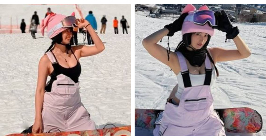 阿喜滑雪露Bra Top被罵翻！遭嗆不尊重文化　本人不忍回應