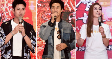 楊子儀（左起）、邱凱偉、梁佑南強力推薦電影《農曆三月二十三》有三位媽祖的神奇力量加持。（圖／北投映像電影提供）