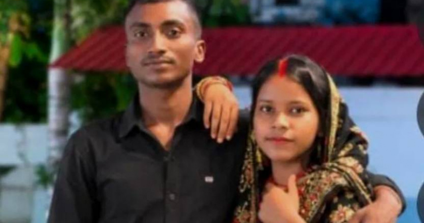 印度一名25歲人妻德維（Anshu Devi）疑似只是因為上菜太慢，遭丈夫達曼德拉（Dharmendra Kumar）的弟弟庫奈爾（Kunal Kumar）拿斧頭砍死。（圖／翻攝自新德里電視台）