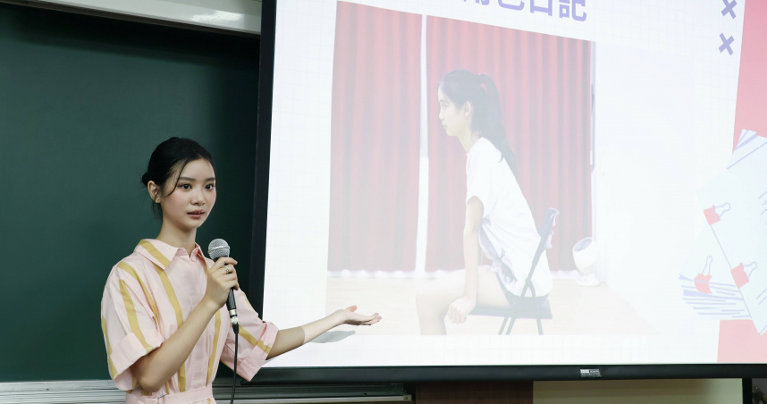 于卉喬受邀至國立臺灣大學童癌童語服務社演講。（圖／光意娛樂）